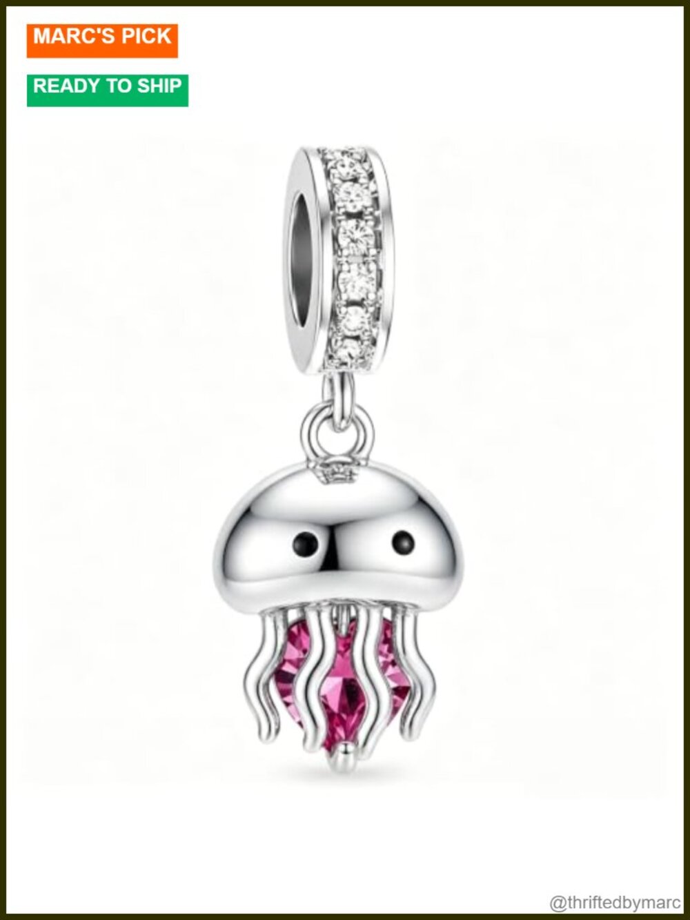 925 Sterling Silver Frog Charm Bead Bracelet Animal Jewelry Gift for Women
